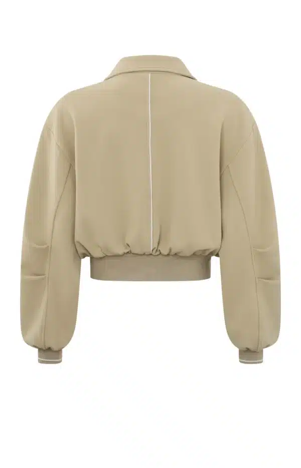 cropped jersey jacket with collar and long balloon sleeves white pepper beige 6b51c4d9 f25e 4c1b a296 e8260ccb9902 1440x