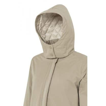 Yaya 02 001001 208 parka cobblestone jas met capuchon lange mouwen zakken en ritssluiting.4jpg 416x416