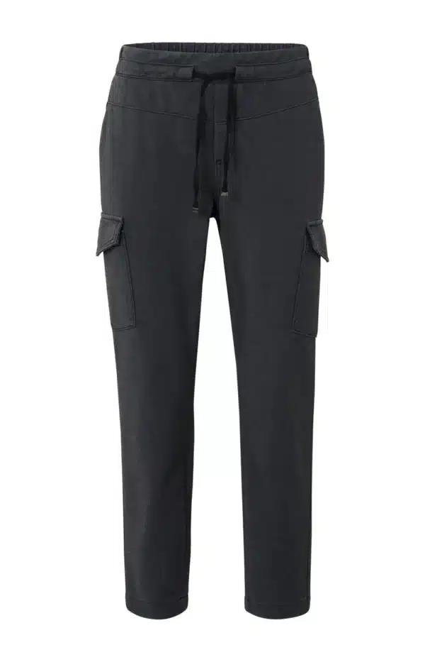 jersey cargo trousers with drawstring and elastic waist beauty black f144c6d7 716b 4437 9ec9 c884798d19cb