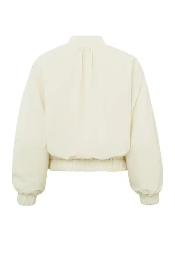 woven bomber jacket with pockets zip and elastic cuffs wool white a580b6a6 54eb 4760 a340 f4db5a544d25